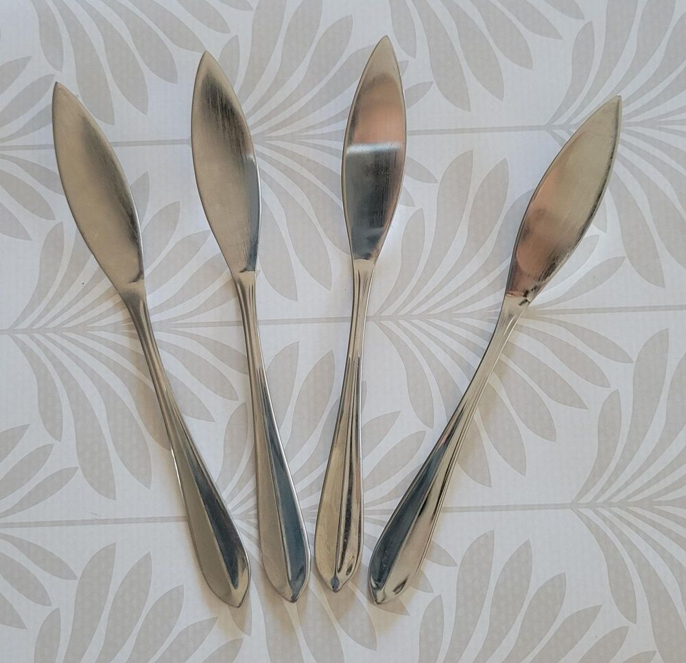 Vintage Hollands Lof Stainless Steel Fish Knives, MCM Dutch Flatware - 4
